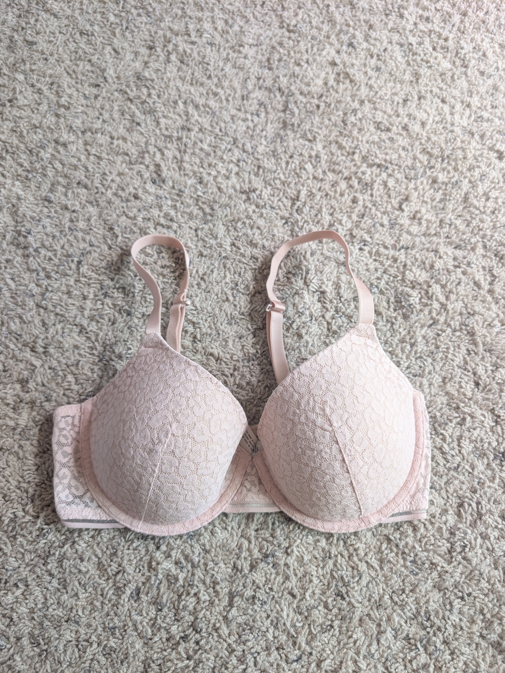 Auden Light Pink Lace T-Shirt Bra